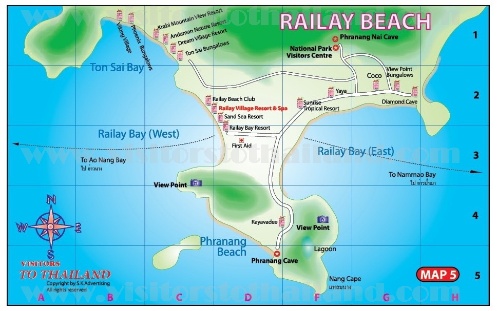 Ao Nang-Railay Map