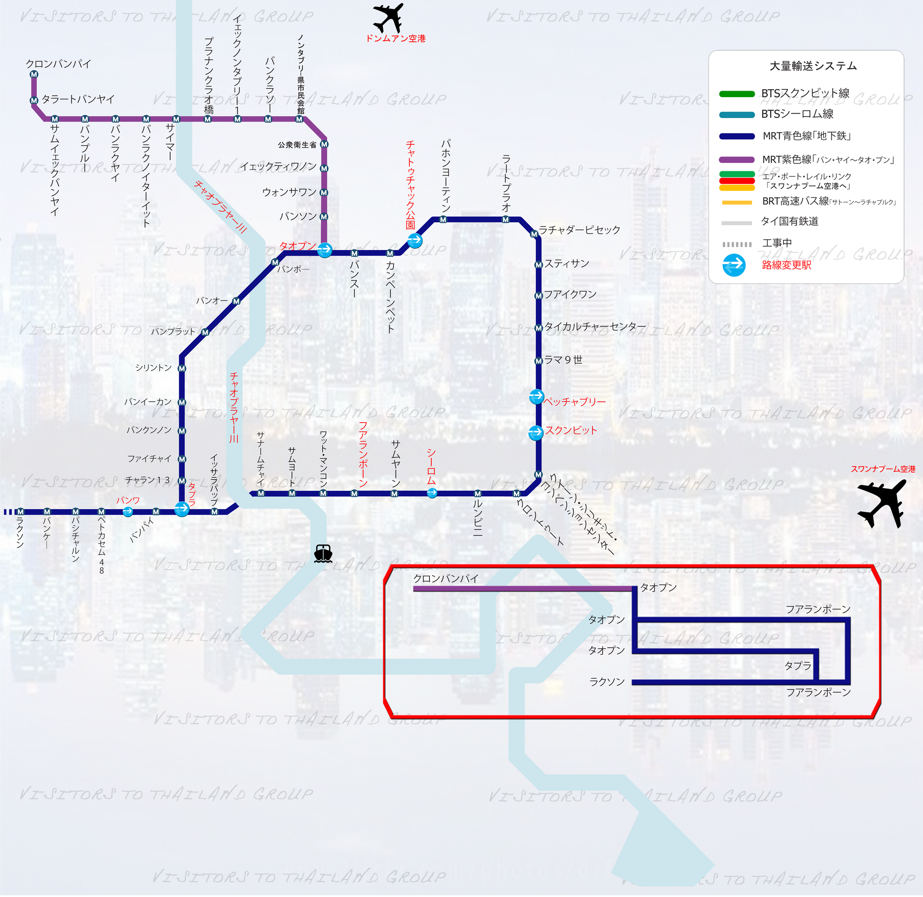 MRTA: Blue Line & Purple Line Map