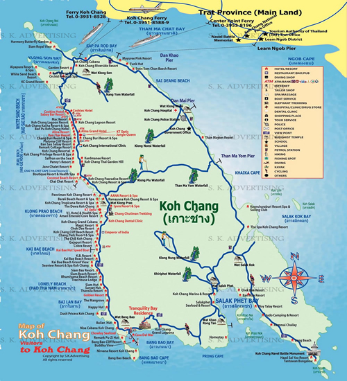 Koh Chang Map Shortcut