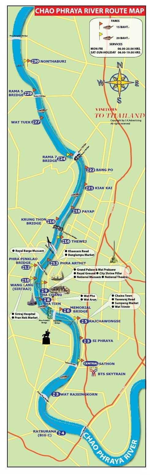 Chaopraya Express Boat Route