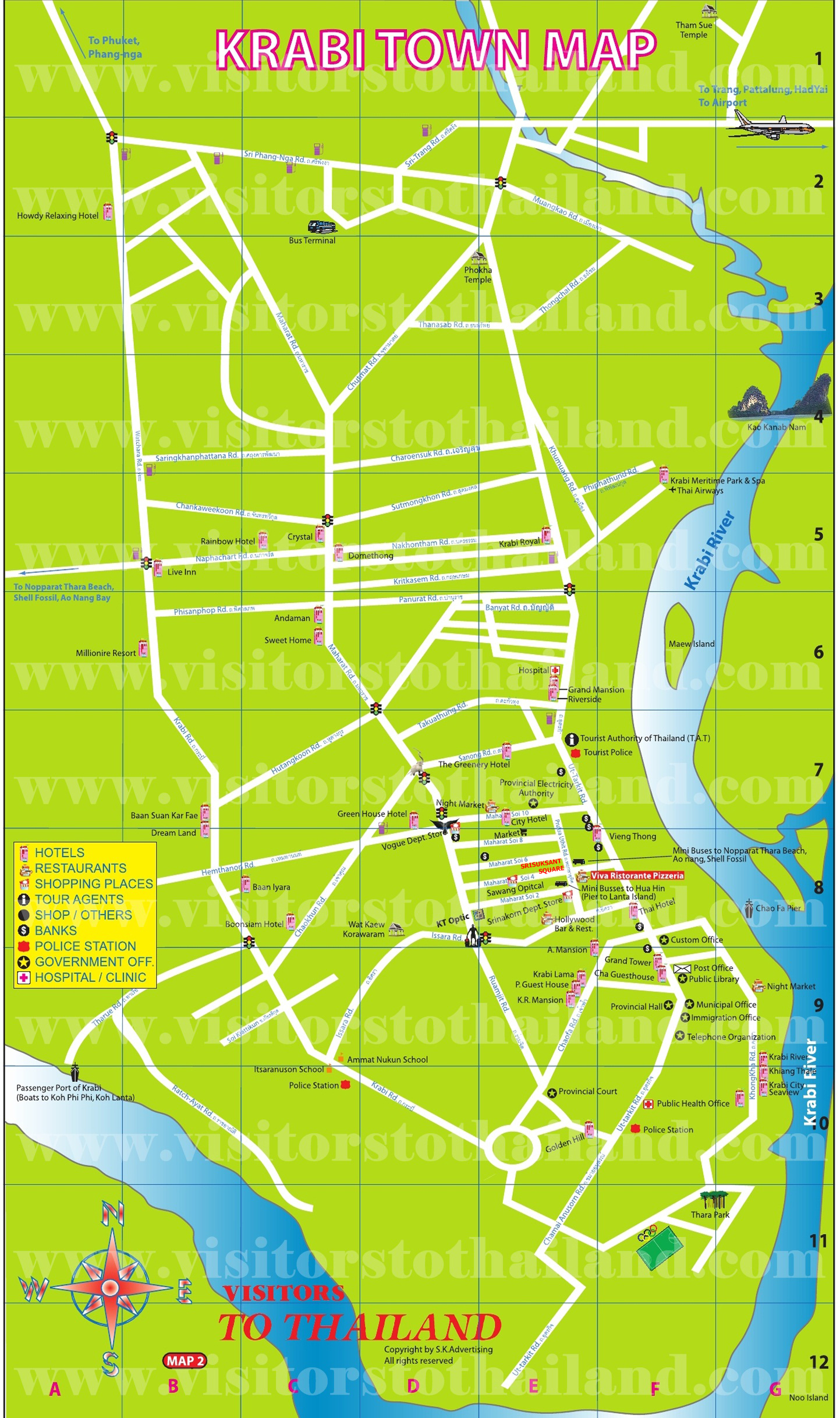 Krabi Town Map