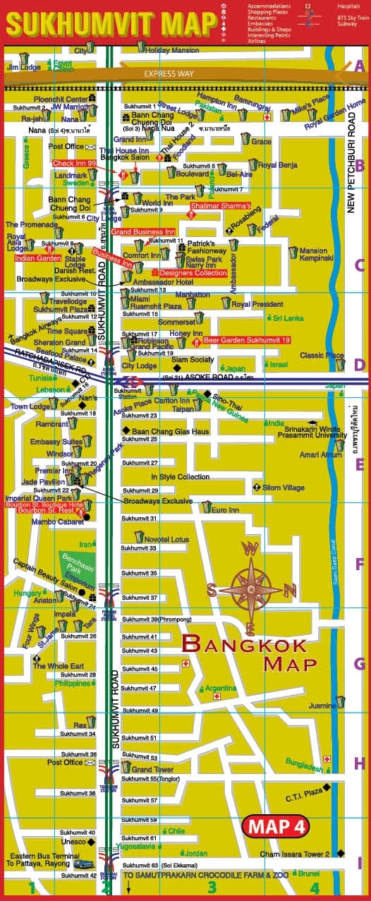 Sukhumvit Map, Click for enlarge