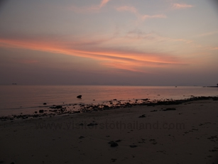 Klong muang Beach after sunset
