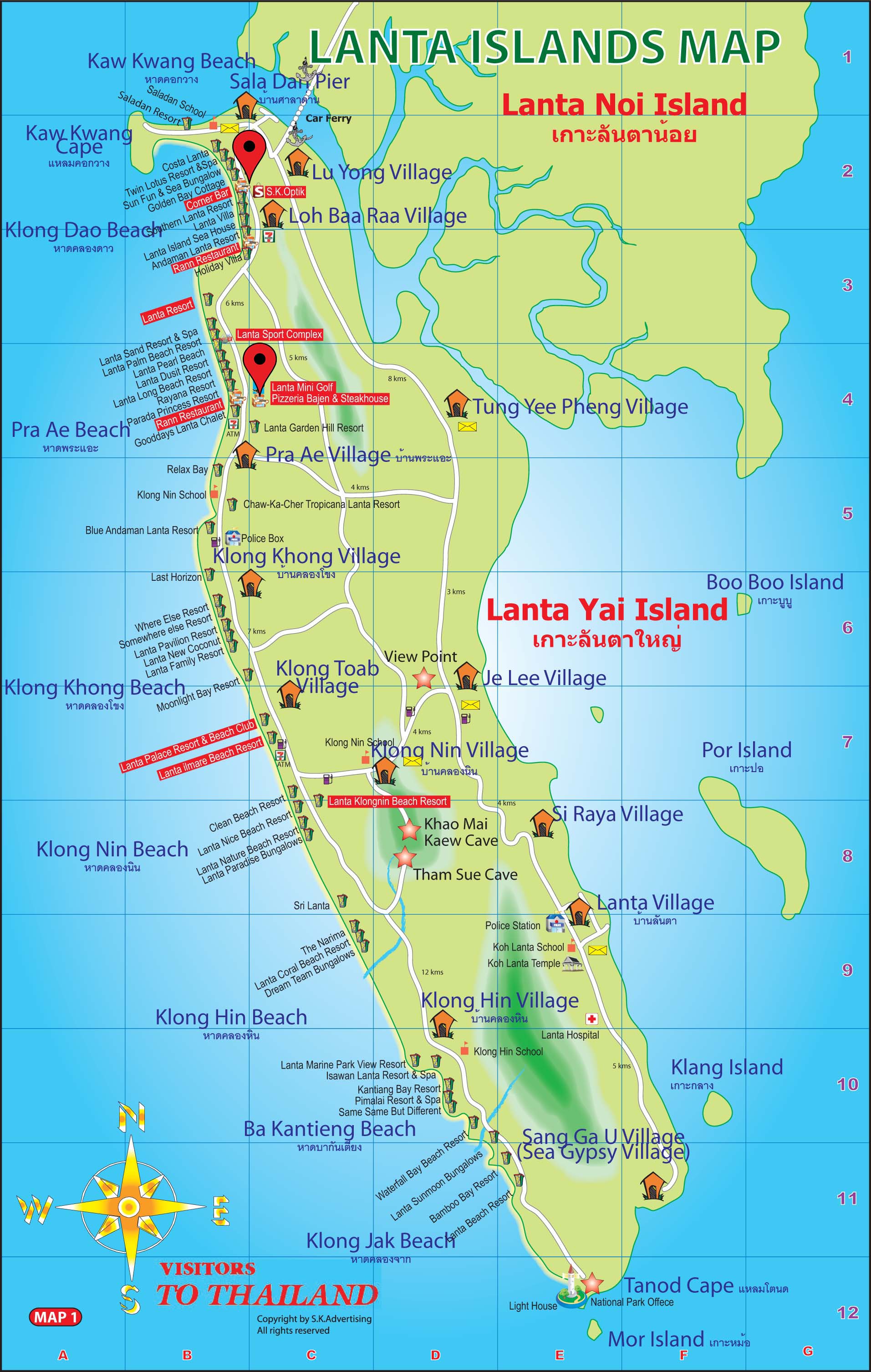 Lanta Islands Map