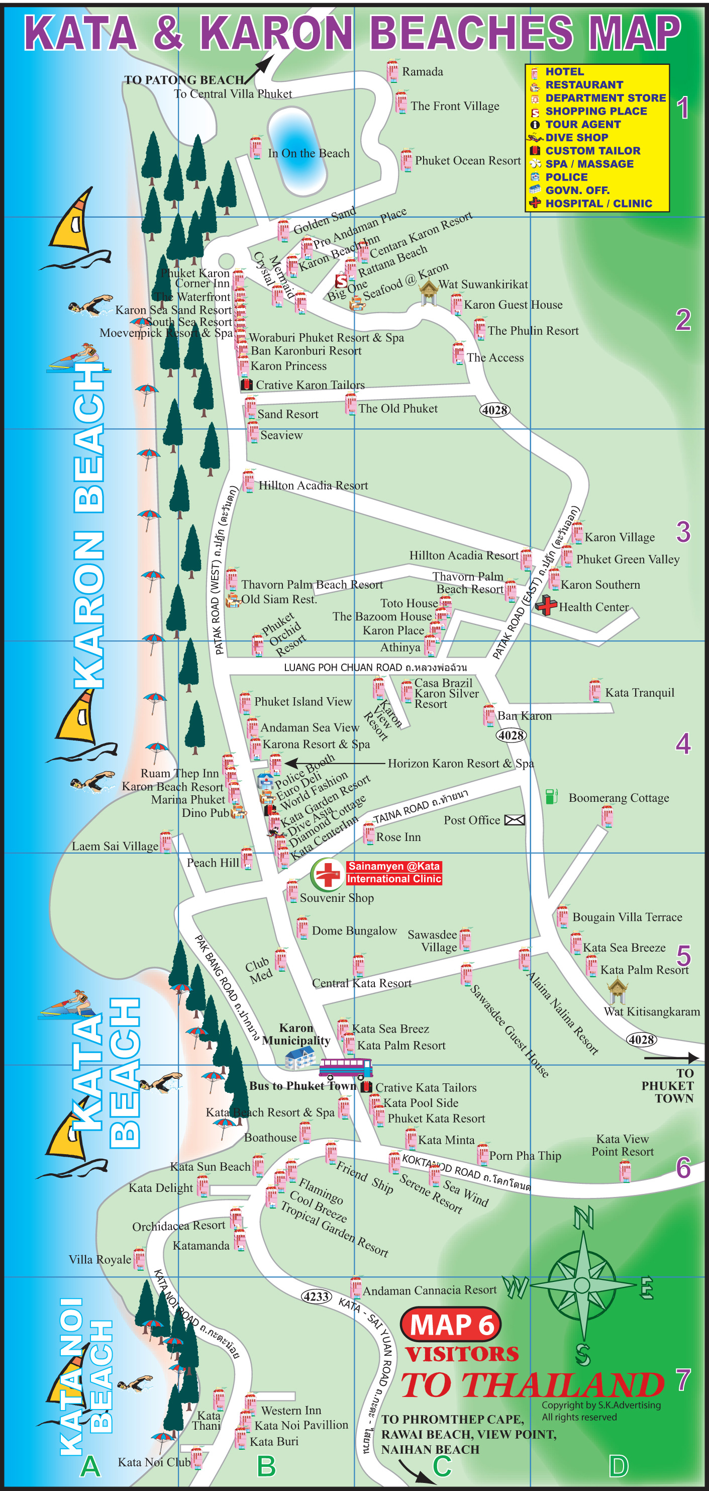 Karon and Kata Beaches Map