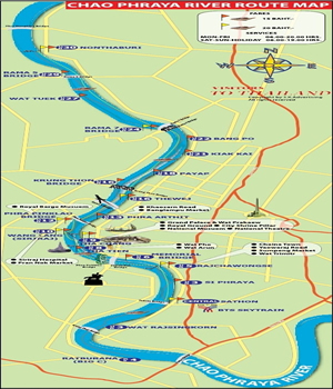 Chao Phraya River Route Map